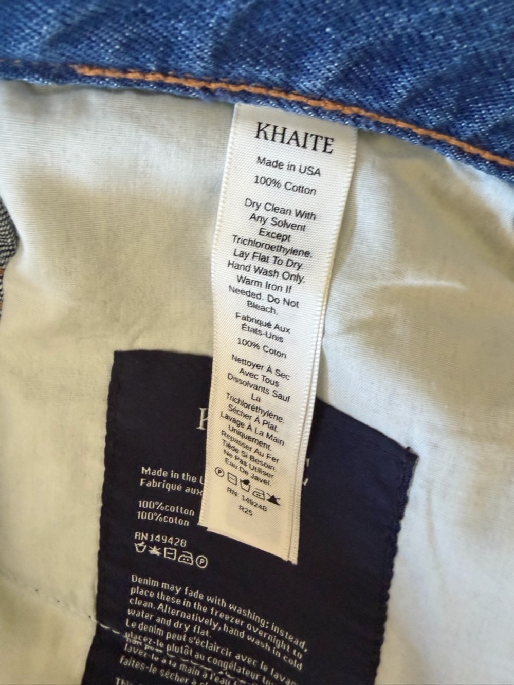 KHAITE Corbin Jean. Straight-Leg Denim Jeans in Classic Blue - Picture 4 of 6